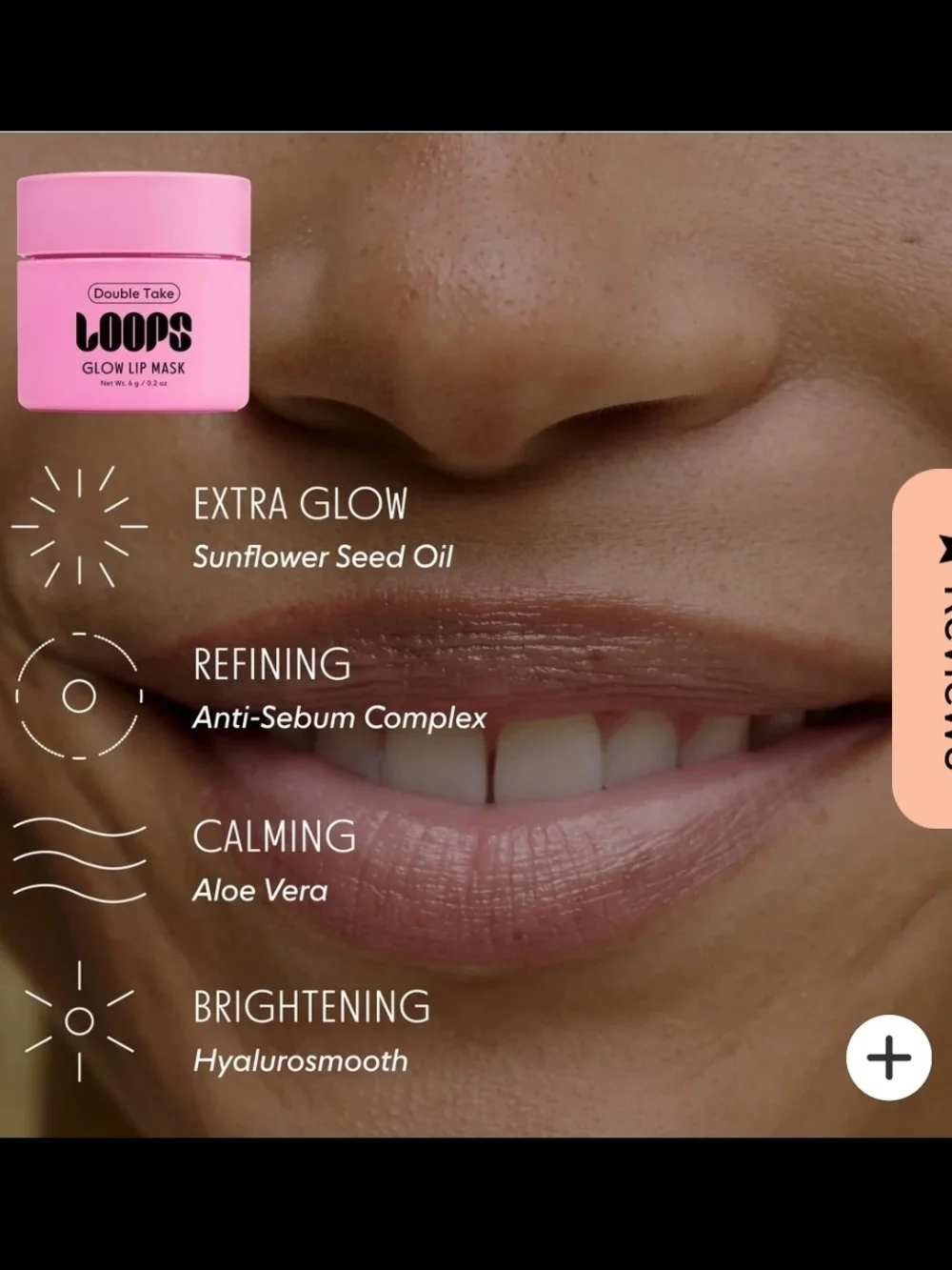 Loops Glow Lip Mask + Vitamasque Glow Lip Oil Duo - BNIB